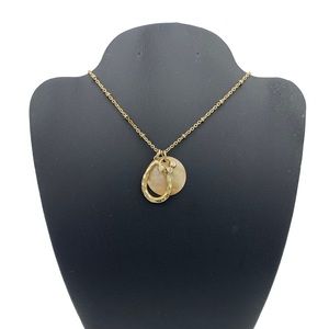 Vintage Golden Shell Diamond Necklace